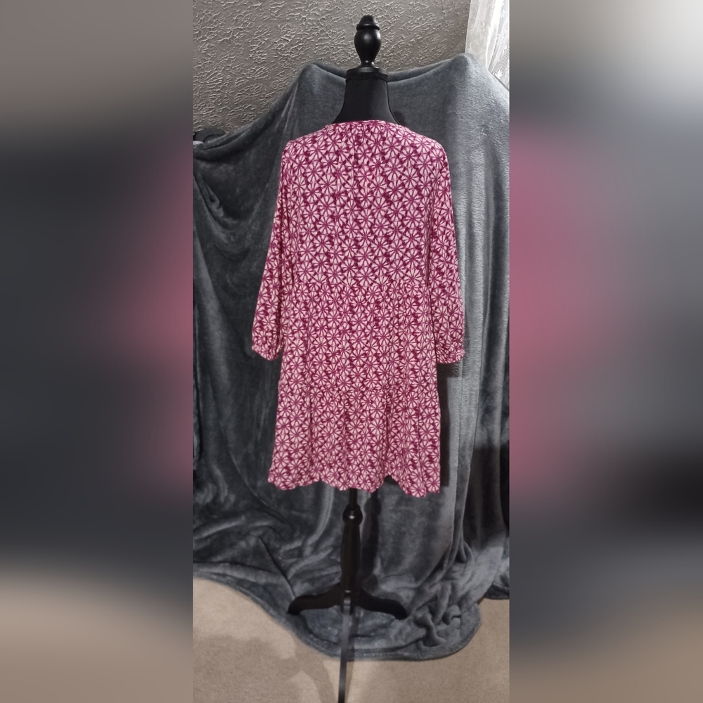 NWT GAP Tiered Mini Dress Size S/P In Raspberry - Picture 5 of 9